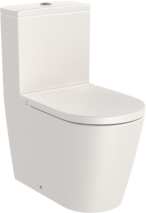 Vas wc Roca Inspira Round Rimless  back-to-wall  375x645mm  bej
