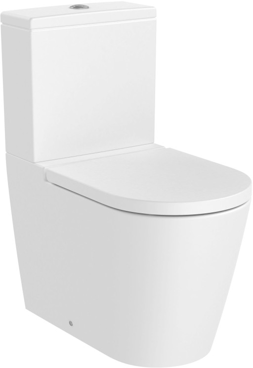 Vas wc Roca Inspira Round Rimless  back-to-wall  375x645mm  alb mat