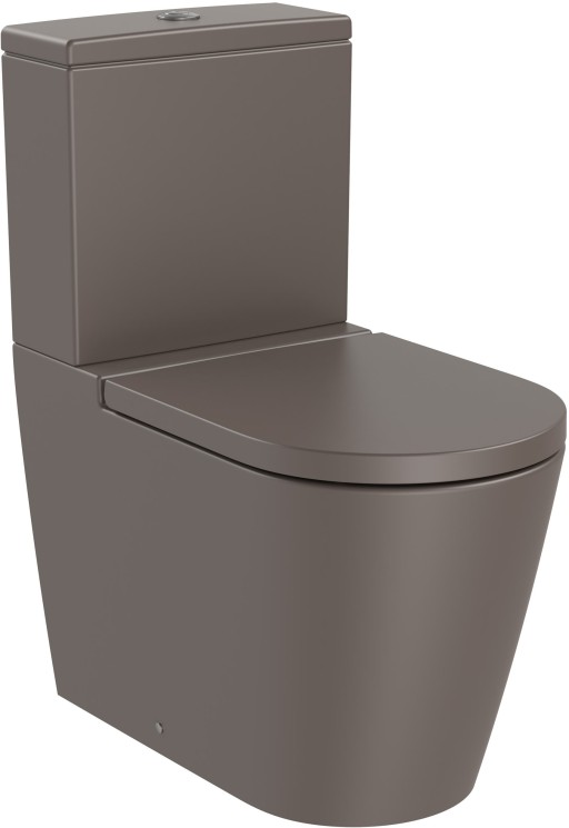 Vas wc Roca Inspira Round Rimless  back-to-wall  375x645mm  cafea