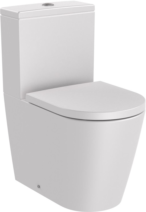 Vas wc Roca Inspira Round Rimless Compact  back-to-wall  375x600mm  perla