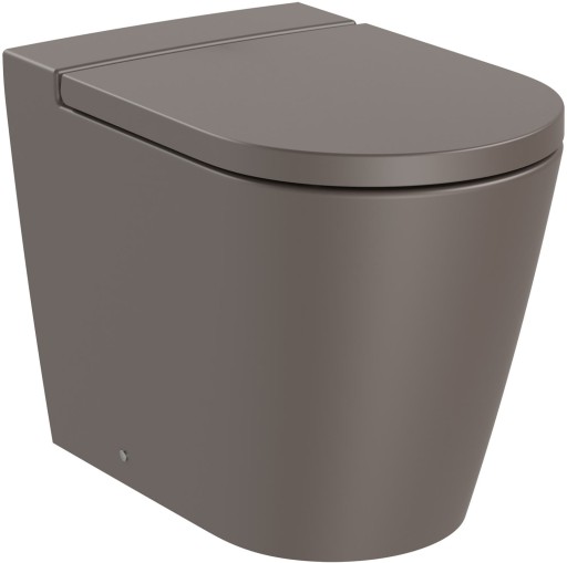 Vas wc Roca Inspira Round Rimless back-to-wall  370x560cm  cafea
