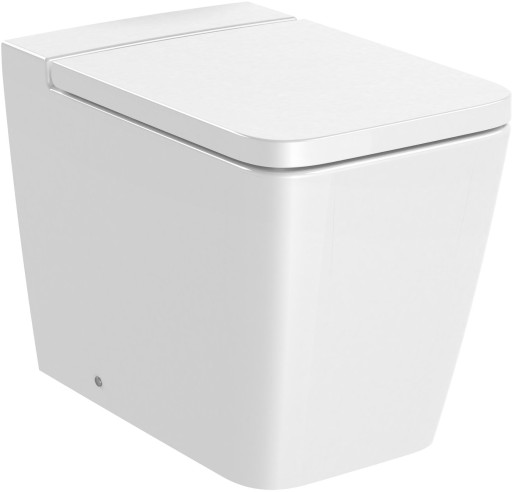 Vas wc Roca Inspira Square Rimless back-to-wall  370x560cm  alb