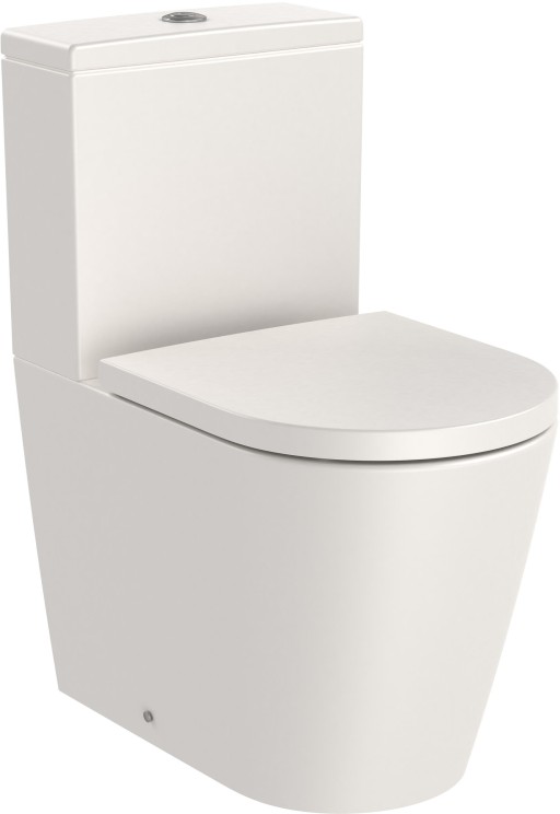 Vas wc Roca Inspira Round Rimless Compact  back-to-wall  375x600mm  bej