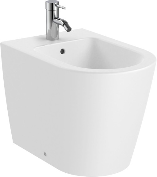 Bideu Roca Inspira Round back-to-wall  370x560cm  alb mat