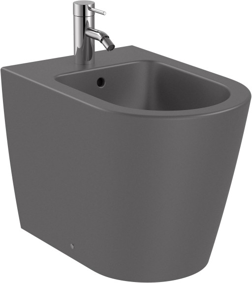 Bideu Roca Inspira Round back-to-wall  370x560cm  onyx