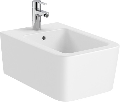 Bideu suspendat Roca Inspira Square 370x560cm  alb mat