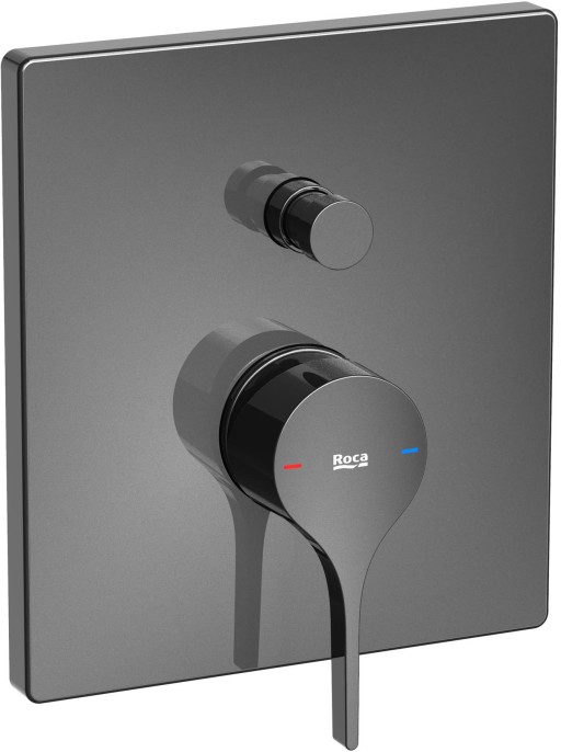 Baterie cada - dus Roca Insignia cu montaj incastrat  necesita corp ingropat  titanium black