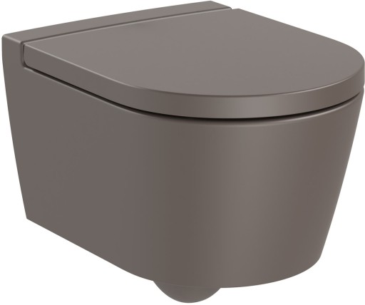 Vas wc suspendat Roca Inspira Round Compact Rimless 370x480cm  cafea