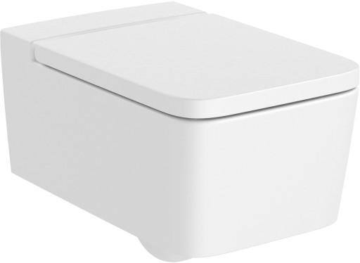 Vas wc suspendat Roca Inspira Square Rimless 370x560cm  alb mat