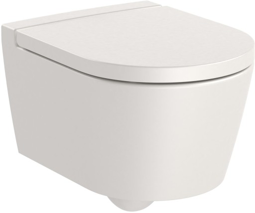 Vas wc suspendat Roca Inspira Round Compact Rimless 370x480cm  bej