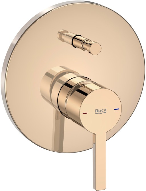Baterie cada - dus Roca Naia cu montaj incastrat  necesita corp ingropat  rose gold
