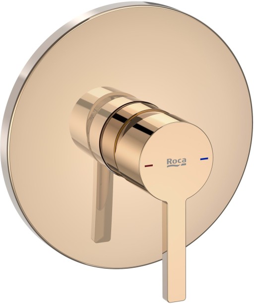 Baterie dus Roca Naia cu montaj incastrat  necesita corp ingropat  rose gold