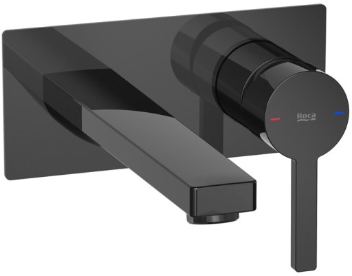Baterie lavoar Roca Naia de perete  necesita corp ingropat  titanium black