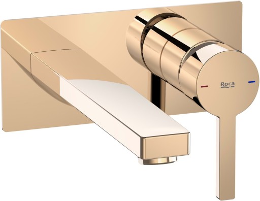 Baterie lavoar Roca Naia de perete  necesita corp ingropat  rose gold