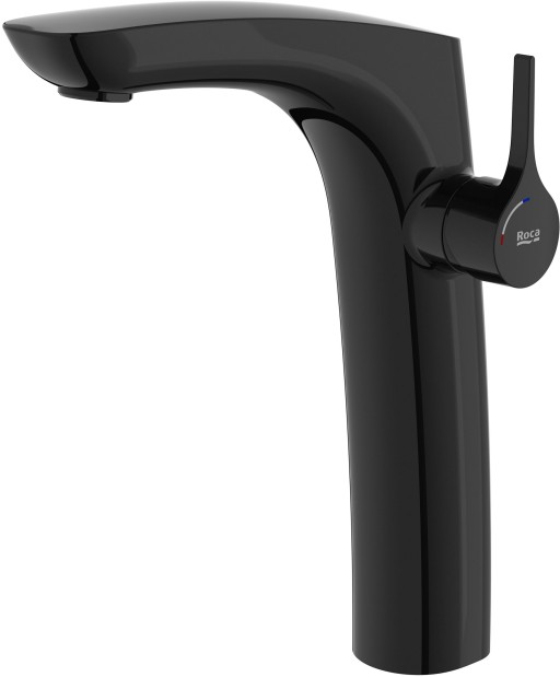 Baterie lavoar Roca Insignia Cold Start pentru lavoare tip bol  fara ventil  titanium black