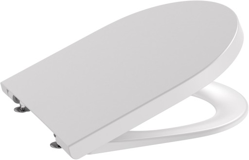 Capac wc Roca Inspira Round Compact cu inchidere lenta si QuickRelease  perla