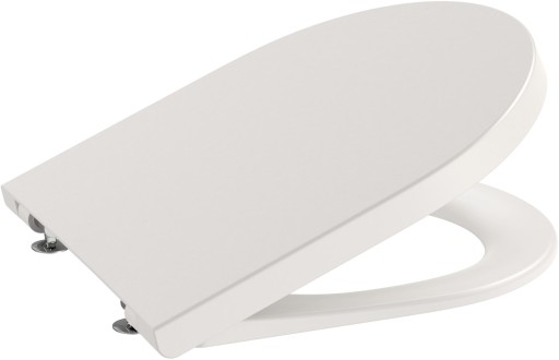 Capac wc Roca Inspira Round Compact cu inchidere lenta si QuickRelease  bej