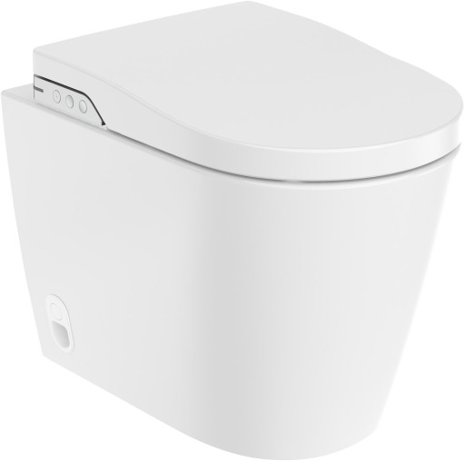 Set complet vas wc Roca Inspira In-Wash In-Tank Rimless 385x585mm cu functie de bideu  rezervor integrat si capac inchidere lenta  alb