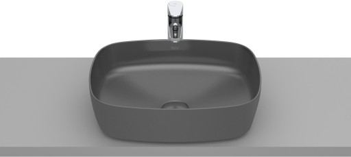 Lavoar tip bol Roca Inspira Soft  500x370mm  fara orificiu baterie  fara preaplin  montare pe blat  onyx