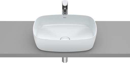 Lavoar tip bol Roca Inspira Soft  500x370mm  fara orificiu baterie  fara preaplin  montare pe blat  perla