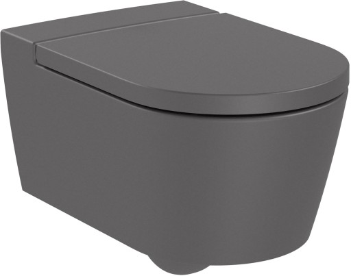 Vas wc suspendat Roca Inspira Round Rimless 370x560cm  onyx