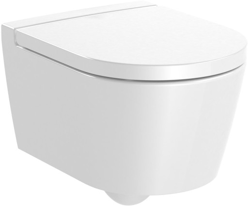 Vas wc suspendat Roca Inspira Round Compact Rimless 370x480cm  alb