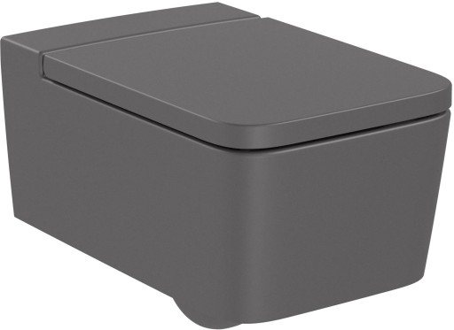 Vas wc suspendat Roca Inspira Square Rimless 370x560cm  onyx
