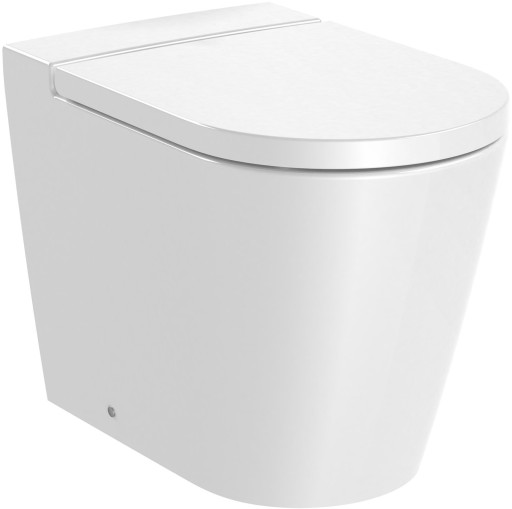 Vas wc Roca Inspira Round Rimless back-to-wall  370x560cm  alb