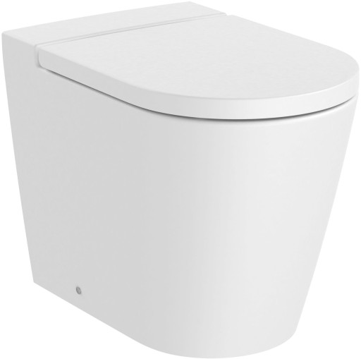 Vas wc Roca Inspira Round Rimless back-to-wall  370x560cm  alb mat