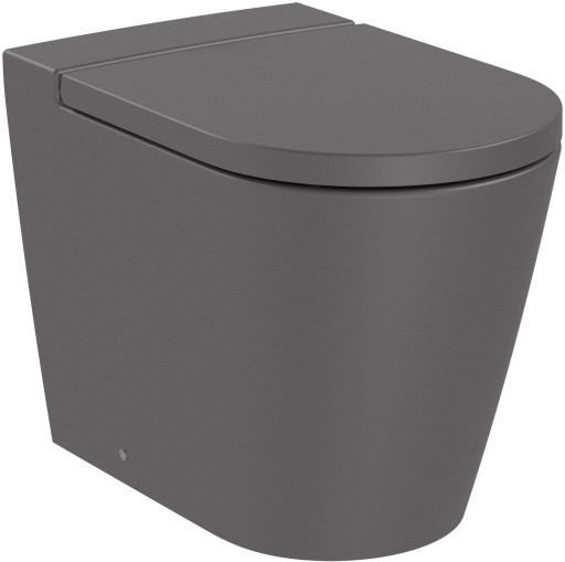 Vas wc Roca Inspira Round Rimless back-to-wall  370x560cm  onyx