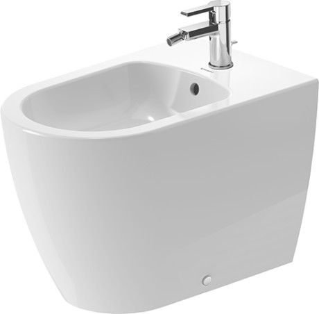 Bideu pe pardoseala Duravit ME by Starck back-to-wall  37x60cm  WonderGliss  alb