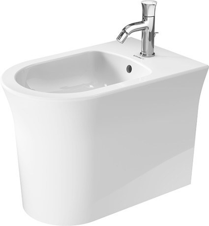 Bideu Duravit White Tulip back -to-wall  37x58cm  ventil ceramic  WonderGliss  alb