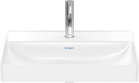 Lavoar Duravit DuraSquare 59x47cm  WonderGliss  fara preaplin  montare pe blat  cu capac ceramic pentru ventil inclus  alb
