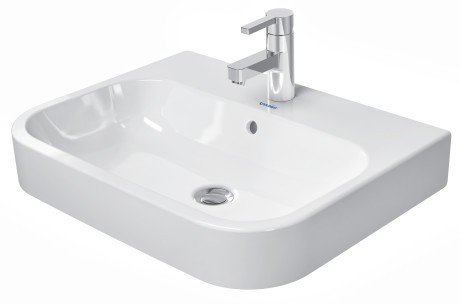 Lavoar Duravit Happy D.2 60x46cm  WonderGliss  montare pe blat  alb