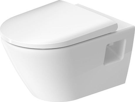Vas wc suspendat Duravit D-Neo Rimless 37x54cm  HygieneGlaze  alb