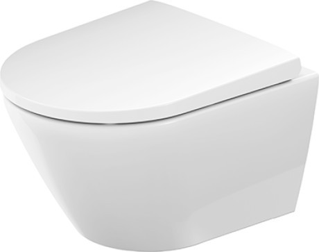Vas wc suspendat Duravit D-Neo Compact Rimless 37x48cm  fixare ascunsa  alb