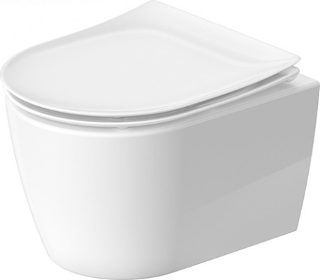 Vas wc suspendat Duravit Soleil by Starck Compact Rimless 37x54cm  WonderGliss  alb
