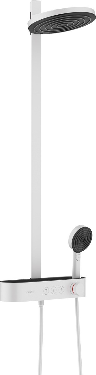 Coloana de dus Hansgrohe Pulsify S 260 2jet   cu baterie termostatata ShowerTablet Select 400  alb mat