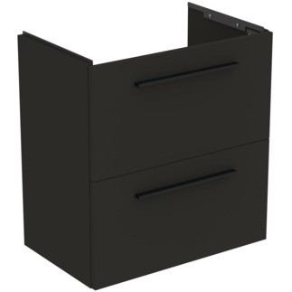 Dulap baza suspendat Ideal Standard i.life S cu doua sertare  60cm  gri carbon mat