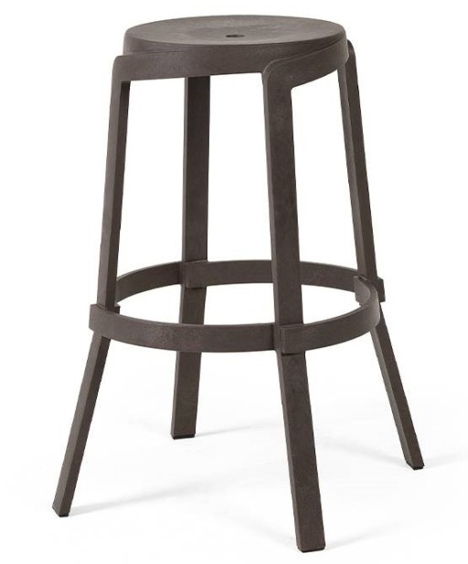 Scaun exterior Nardi Stack Maxi 48cm  h 76.5cm  maro terra