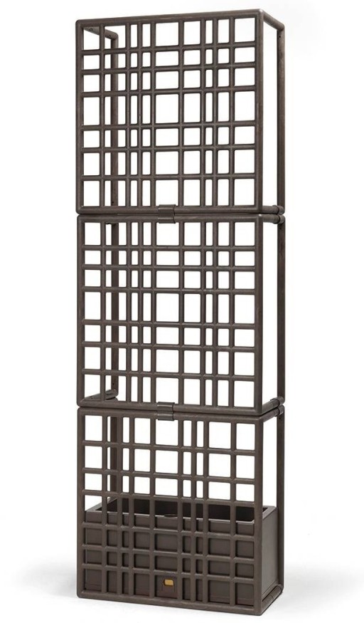 Sistem modular de separatoare Nardi Sipario 3 cu sistem auto-irigare ghivece  70.5x211cm  maro Terra