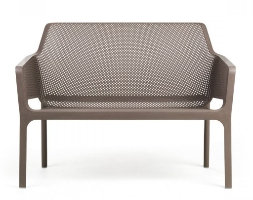 Banca exterior Nardi Net 116x70cm  h 86cm  tortora