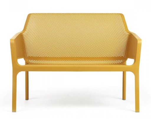 Banca exterior Nardi Net 116x70cm  h 86cm  mustar
