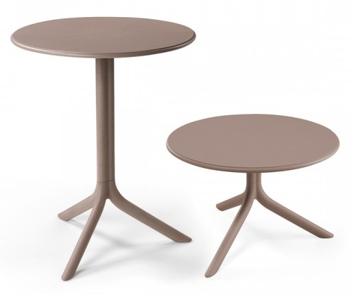 Masa exterior Nardi Spritz  h 76.5cm  diametru 60.5cm  tortora