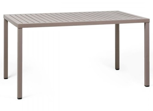 Masa exterior Nardi Cube 140x80cm  h 75.5cm  baza aluminiu  tortora