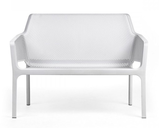 Banca exterior Nardi Net 116x70cm  h 86cm  alb