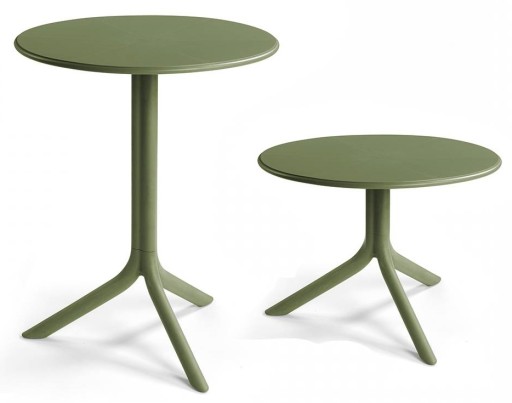 Masa exterior Nardi Spritz  h 76.5cm  diametru 60.5cm  verde agave