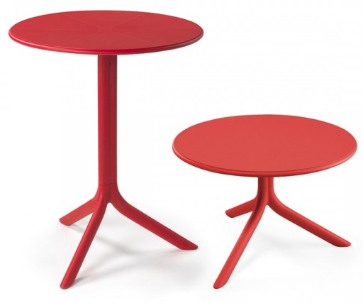 Masa exterior Nardi Spritz  h 76.5cm  diametru 60.5cm  rosu