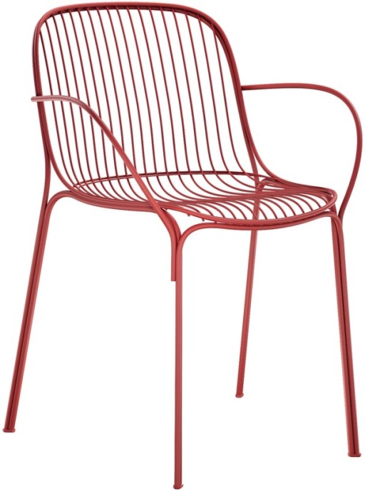 Scaun cu brate exterior Kartell Hiray design Ludovica & Roberto Palomba  ruginiu
