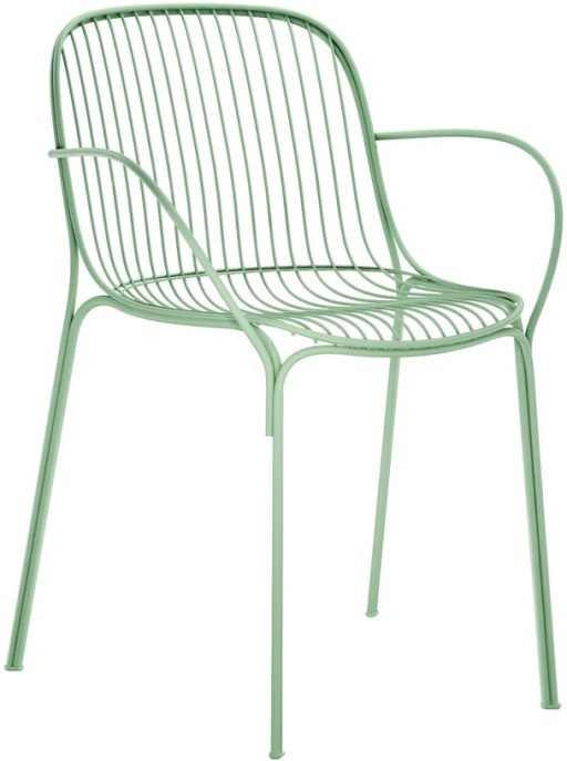 Scaun cu brate exterior Kartell Hiray design Ludovica & Roberto Palomba  verde salvie